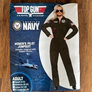 🎃👻Women’s Top Gun Jumpsuit Costume - Excellent Condition! 👻🎃